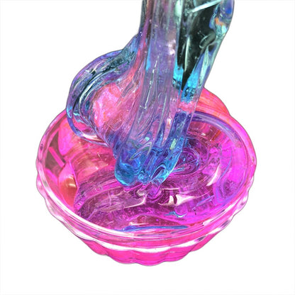 Gradient Multicolor Crystal Mud Slime Non-sticky