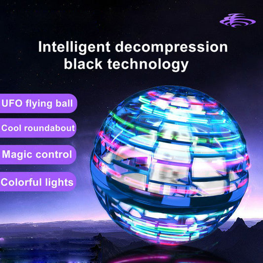 Interactive Fingertip Toy Magic Wand Induction Luminous Swirling Flying Ball Gift Kids Adults