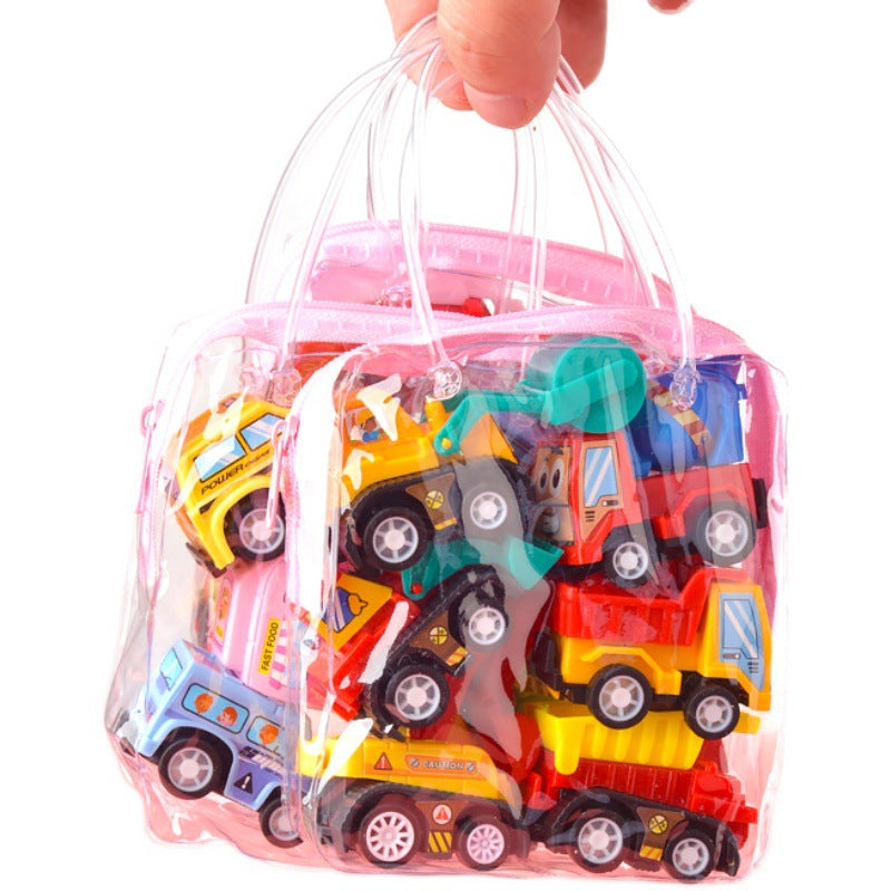Pull Back CarInertial Car Pull Back carChildren's Fall Resistant Engineering VehicleExcavatorFire TruckTrolley Toy Stall