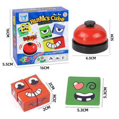 Face Changing Rubik's Cube Educational Toy Expression Building Blocks