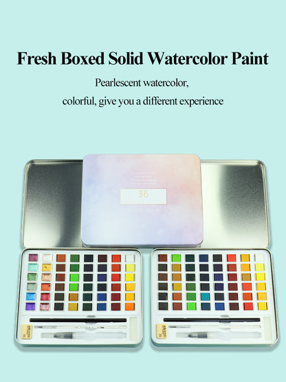 Solid watercolor paint set