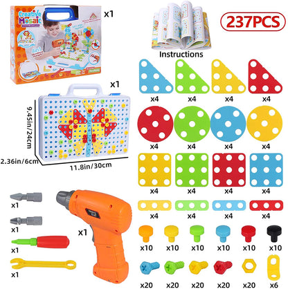 237 Pieces Creative Toy Drill Puzzle Set
