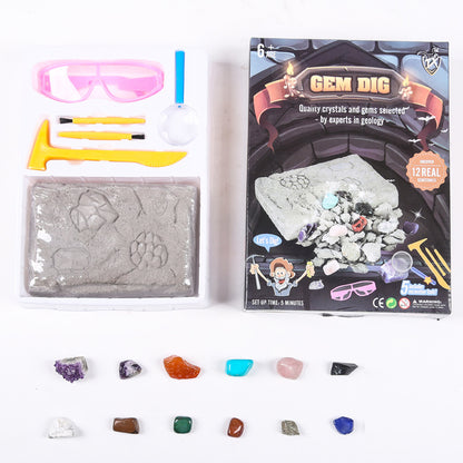 Gem Excavation Kit: 17 Gems STEM Toy