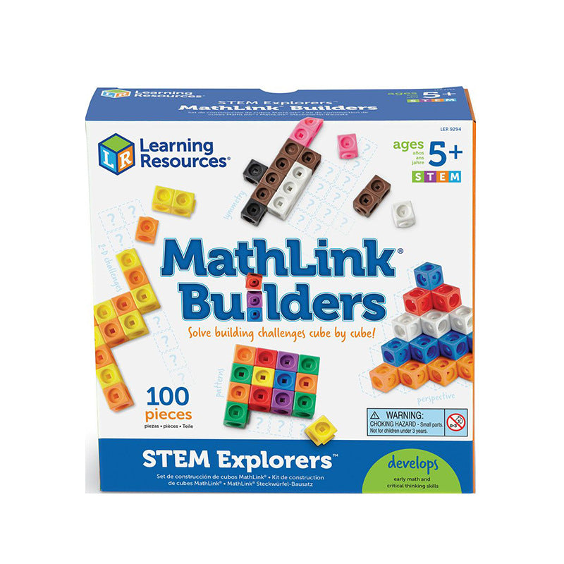 Mathlink Builders: solve building challenges cube by cube STEM Toy for Kids