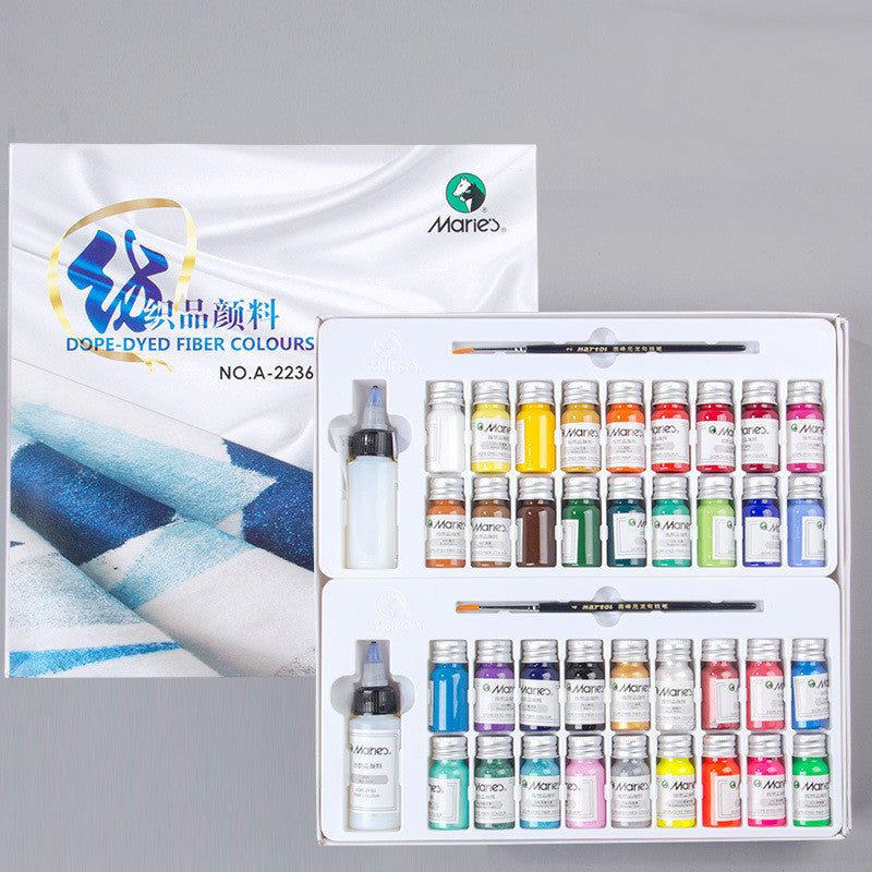 Vibrant Dope-Dyed Fiber Permanent Fabric Paint Set