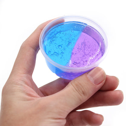 Gradient Multicolor Crystal Mud Slime Non-sticky