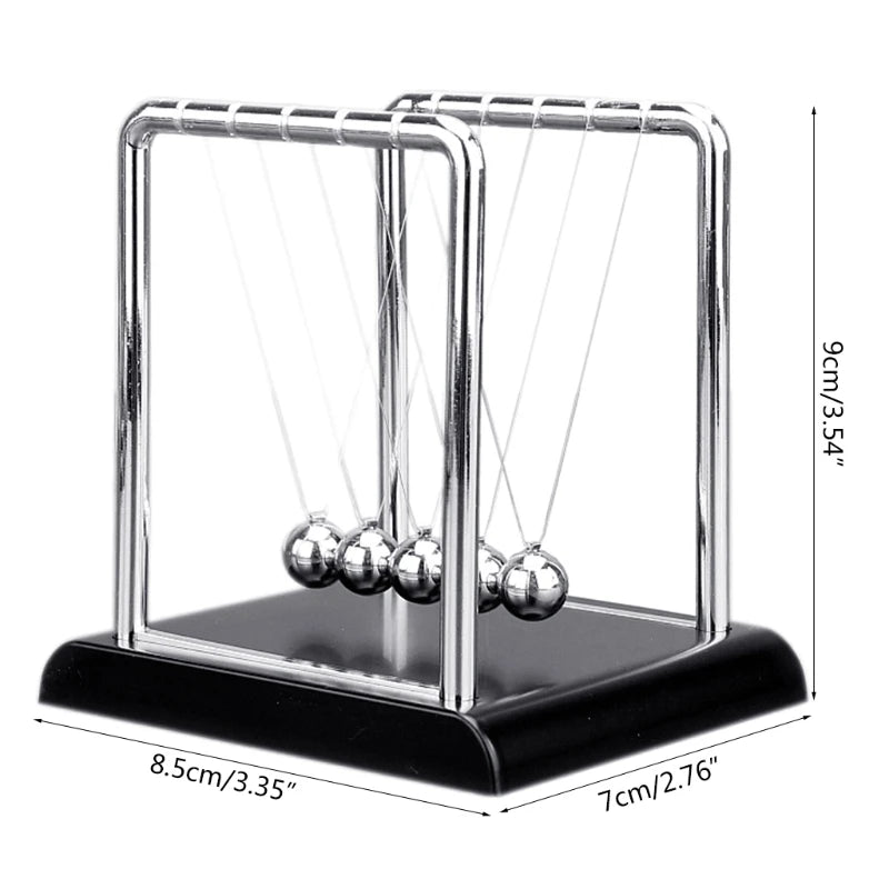 Portable Newton's Cradle Balance Toy – Metal Fidget Swinging Ball