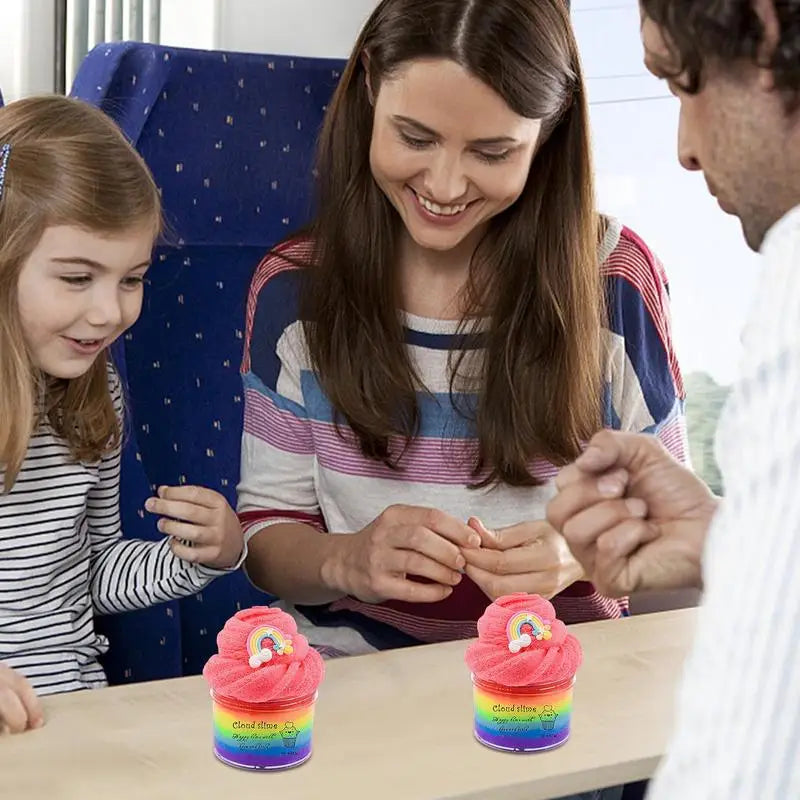 Colorful Cloud Slime Toy - Soft, Stretchy & Non-Sticky