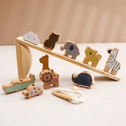 Montessori Animal Threading & Stacking Toy