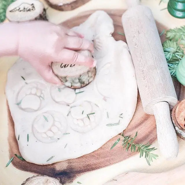 Animal Footprints Wooden Stamps for Clay & Dough