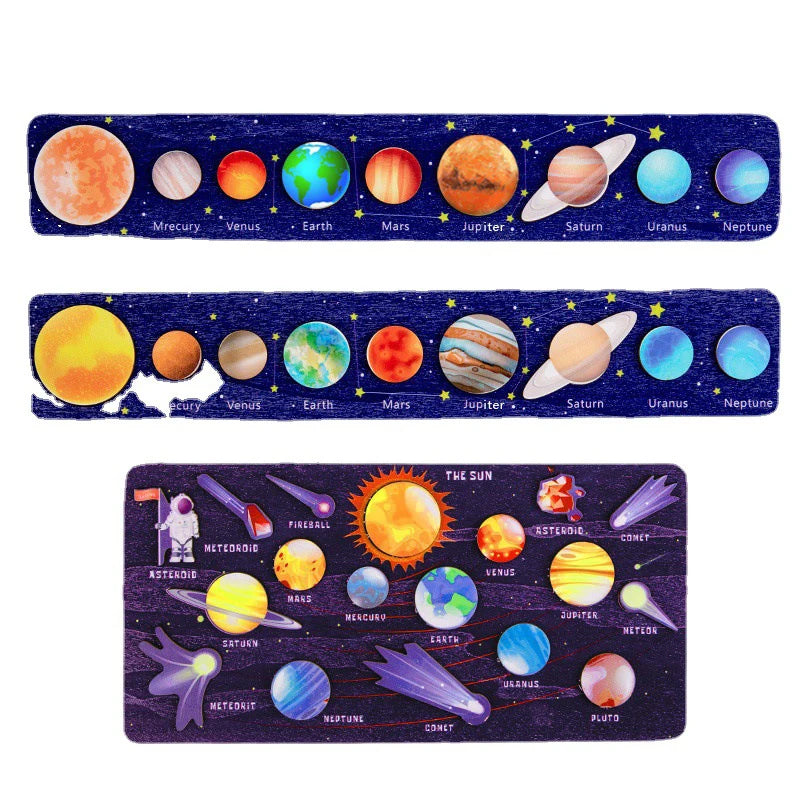 Wooden Solar System Puzzle for Kids