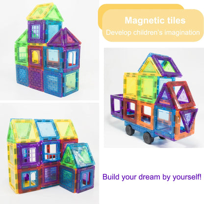 70-Piece Magnetic Building Blocks Set - 3D DIY Toy for Ages 3+