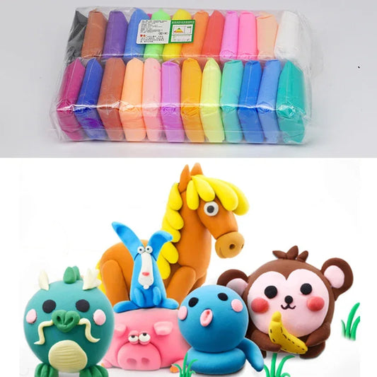 36-Color Super Light Air Dry Clay Set with Tools – DIY Kids’ Craft Kit