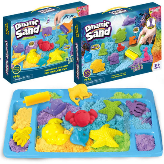 Dynamic Sand Toys Mould Set – DIY Indoor Magic Sand & Color Mud Kit