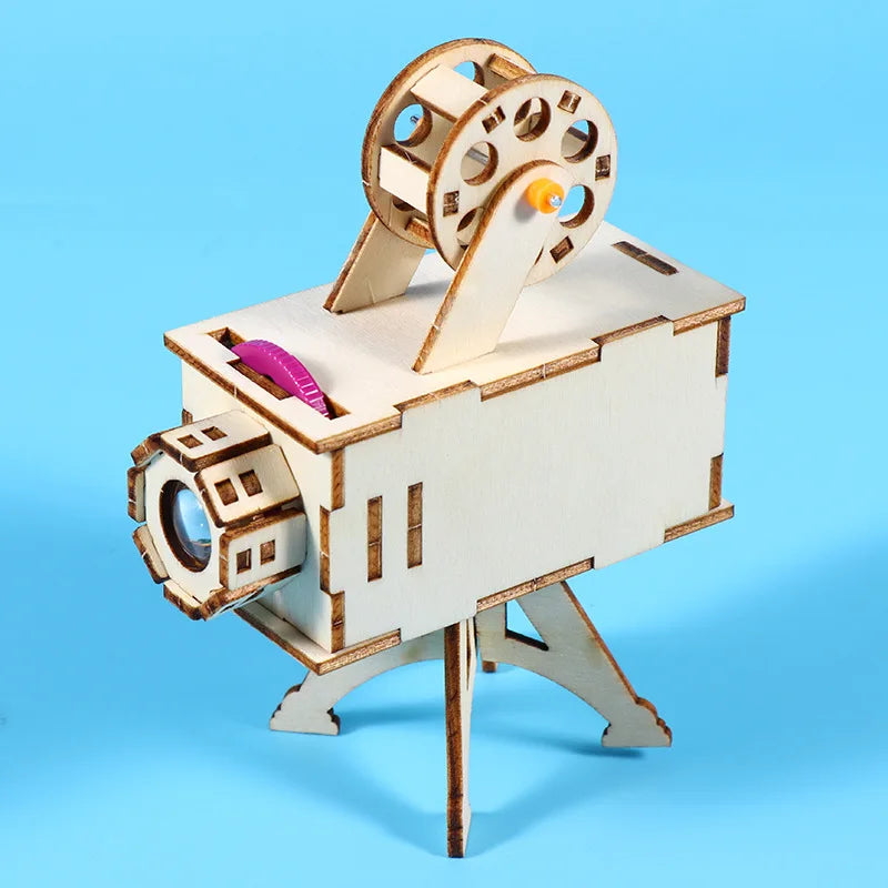 DIY Wooden Science Projector Kit – Educational Toy for Kids