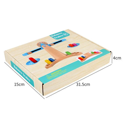 Wooden Balance Scale Modle Preschool Education Block Toy