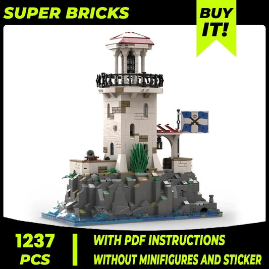 MOC Building Blocks Island Model – Empire Fort & Lighthouse