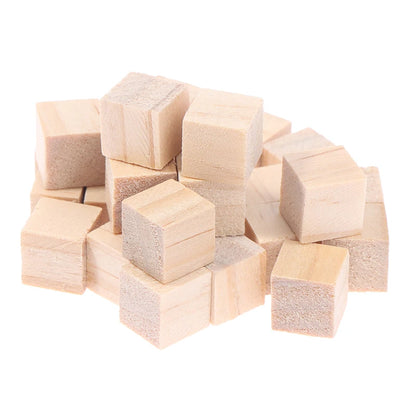 100pcs Unfinished Wooden Cubes