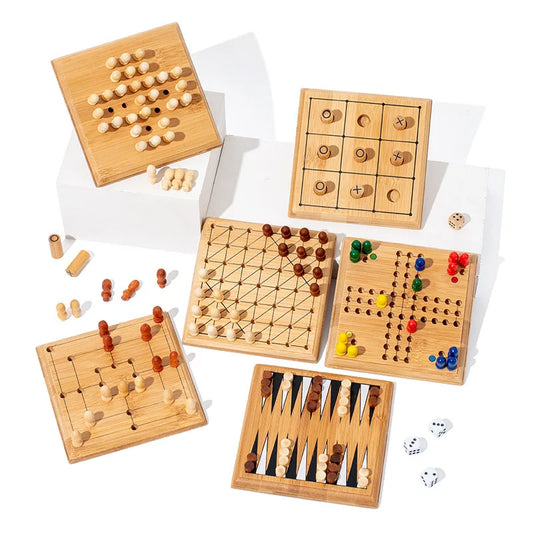 Wooden Backgammon & Checkers Set – Classic Board Game