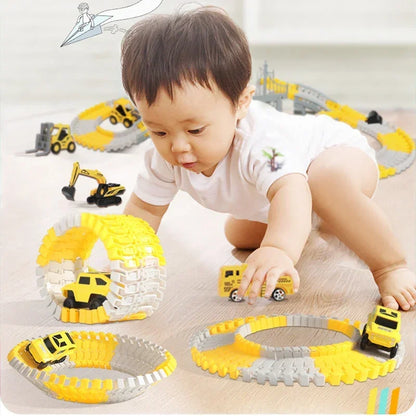 Electric Track Car Set for Kids (137-467pcs)