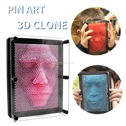 3D Clone Pixel Art Pin Toy - Colorful Face Palm Model