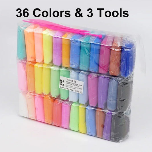 36 Colors Fluffy Soft Polymer Clay Toy Set