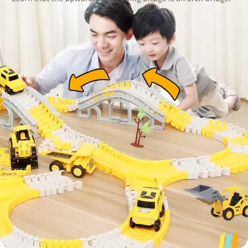 Electric Track Car Set for Kids (137-467pcs)