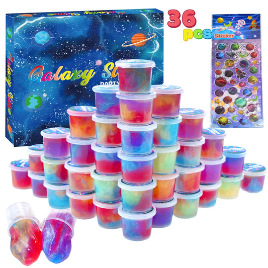 36pcs Slime Charms Kit for Kids - Colorful Star Clay & Fun DIY Toys