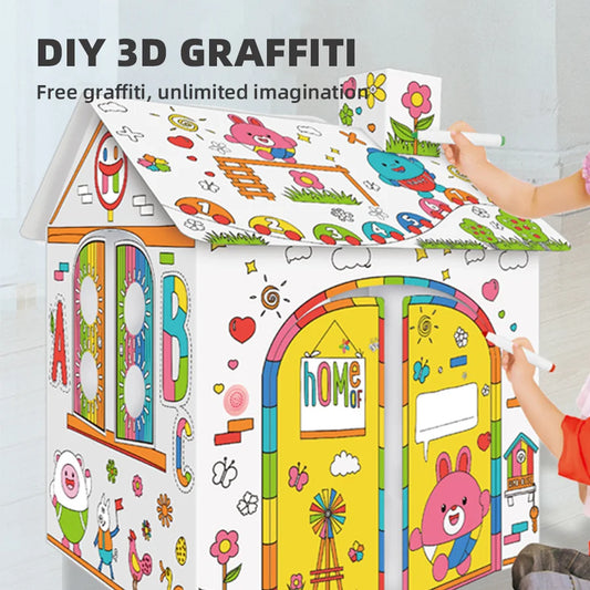 Large Cardboard DIY Craft Toys – Perfect for Kids' Coloring Fun