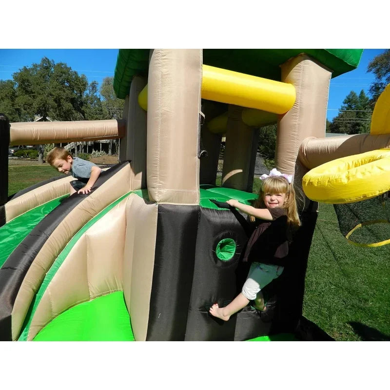 Island Hopper Fort Bounce House with Slide and Games