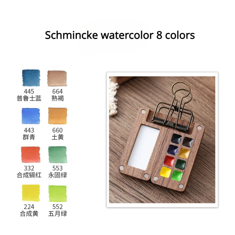 Schmincke 8-Color Travel Watercolor Set