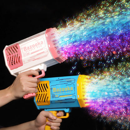 Rocket Bubble Gun with Light for Kids
