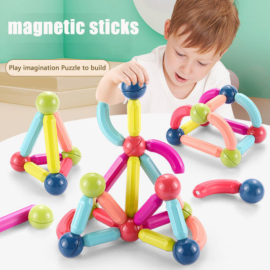 Big Size DIY Magnetic Construction Set Early Learning Constructor Variety Magnetic Rod Building Blocks For Children Toys Gift